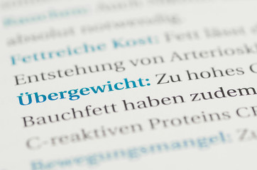Fototapeta premium Übergewicht Definition