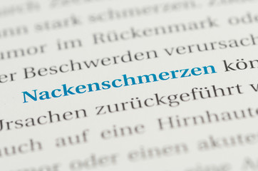 Fototapeta premium Nackenschmerzen Beschreibung