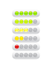 progress bar from many color circles