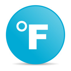 fahrenheit blue circle web glossy icon