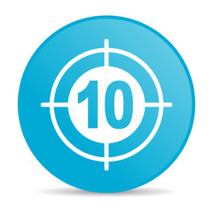 target blue circle web glossy icon
