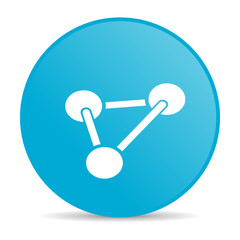 chemistry blue circle web glossy icon