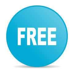 free blue circle web glossy icon