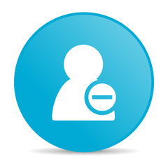remove contact blue circle web glossy icon