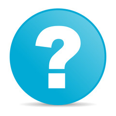question mark blue circle web glossy icon