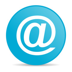 Fototapeta premium at blue circle web glossy icon