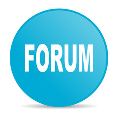 forum blue circle web glossy icon