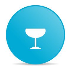 glass blue circle web glossy icon