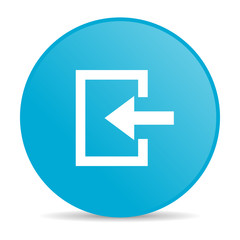 enter blue circle web glossy icon