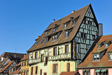Fototapeta premium Typical alsatian houses in Petite Venise, Colmar