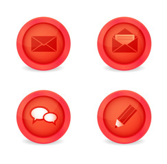 Set of glossy social icons