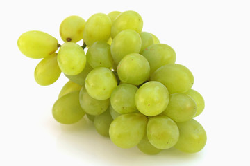 bunch of grapes on a white background