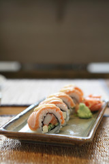 Grilled Salmon Sushi