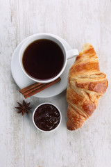 coffee and croissant
