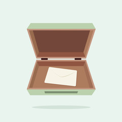 Box and letter