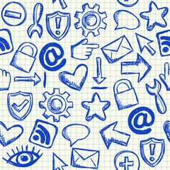 Social media seamless pattern