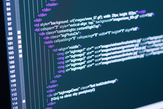 HTML web code