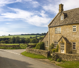 Fototapeta na wymiar Traditional rural homes scene