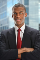 African Amerian Businessman Smiling