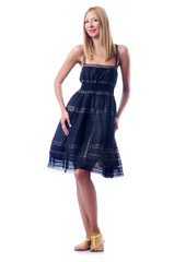 Attractive model isolated on the white