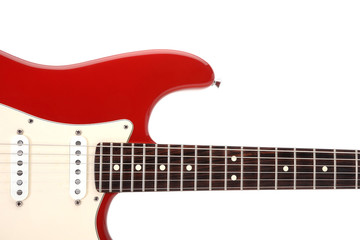 Obraz na płótnie Canvas E-gitarre rot, Detailansicht