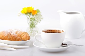 Coffee and croissants