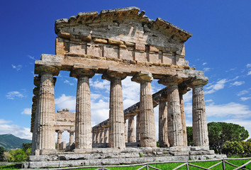 Tempelruine in Paestum, Italien