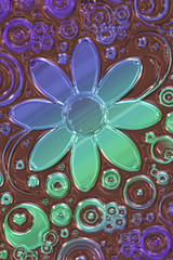 fantastic illustrated glass background object