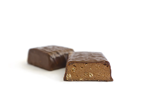 Protein Bar Cut in Half
