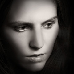Fototapeta premium Conserned Woman Portrait