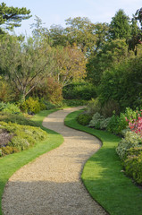 Serpentine garden path
