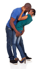 Naklejka premium happy young african american couple flirting