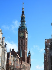 Fototapeta na wymiar City hall of old town in Gdansk - Poland