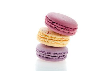three macaroons stack