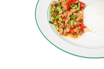 Thai Basil Fried Rice with pork