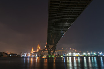 Fototapeta na wymiar Bhumibol Bridge, Bangkok, Tajlandia