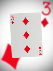 Playing card, three