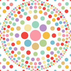seamless pastel dot ball abstract background vector