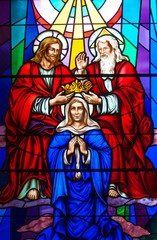 Stained Glass in a Catholic Church