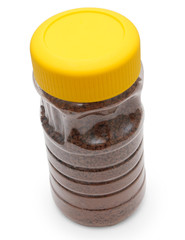 tea Instant plastic pot isolated on white background