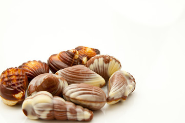 Sweet chocolates close-up