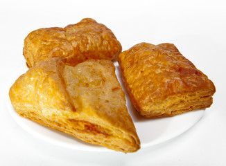 Puff rolls on a plate