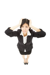 young businesswoman with headache