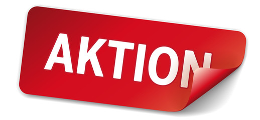 Label Aktion rot