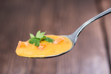 Fresh made Carrot Soup