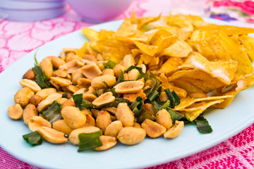 Peanuts in a plate