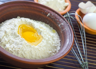 flour and eggs