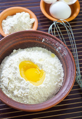 flour and eggs