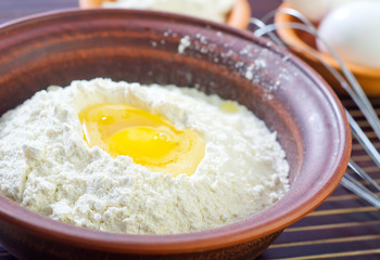 flour and eggs