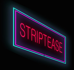 Naklejka na ściany i meble Striptease sign.